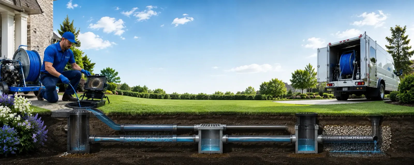 Outdoor drain cleaning information for Bowmansville, NY